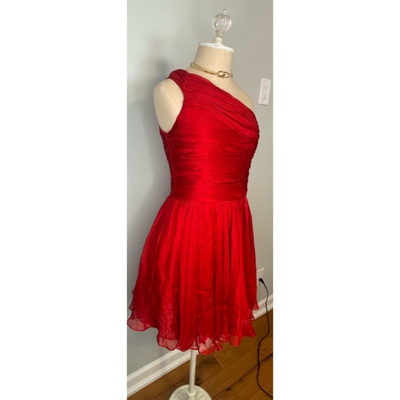 Halston Heritage Red Dress Size 8 NWT - Picture 4 of 8